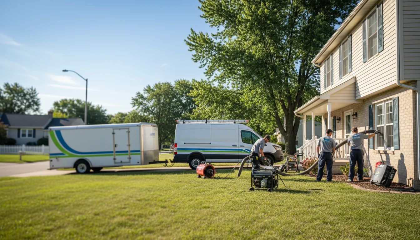 Flooded Basement Restoration And Cleanup With Repair in Merom, IN near me